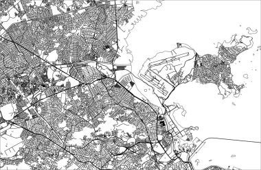 vektör harita, Rio de Janeiro şehrine, Güneydoğu, Brezilya
