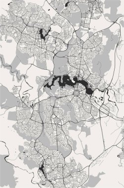 vektör harita Canberra, Avustralya Başkent Bölgesi, Avustralya