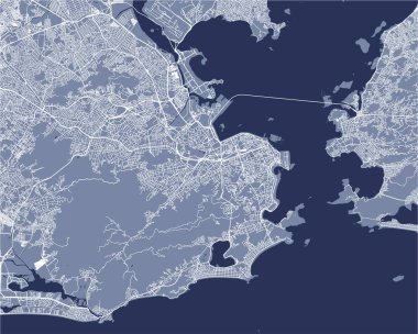 harita, Rio de Janeiro şehrine, Güneydoğu, Brezilya