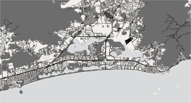 harita, Rio de Janeiro şehrine, Güneydoğu, Brezilya