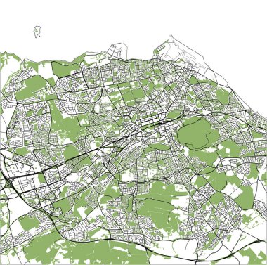 harita city Edinburgh, İskoçya, Birleşik Krallık