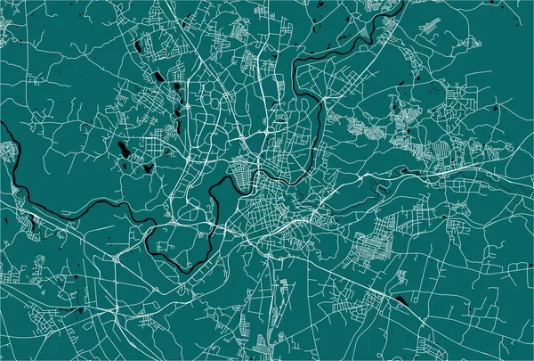 Mapa Vetorial Cidade Vilnius Lituânia — Vetor de Stock