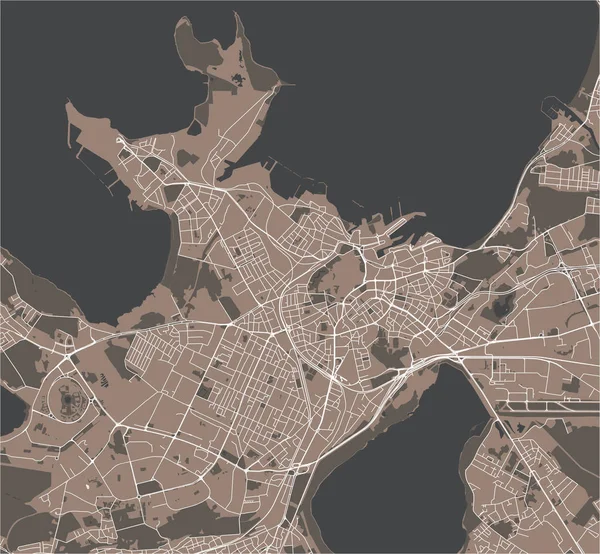 Mapa da cidade de Tallinn, Estonia — Vetor de Stock