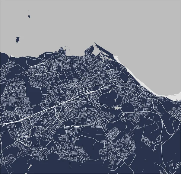 Mapa de la ciudad de Edimburgo, Escocia, Reino Unido — Archivo Imágenes Vectoriales