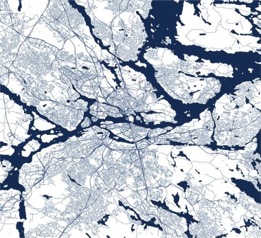 vektör Stokholm şehir haritası