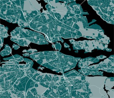 vektör Stokholm şehir haritası