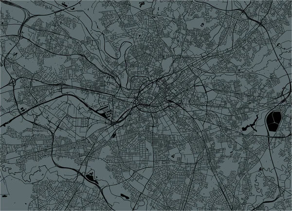 Mapa Vetorial Cidade Manchester Inglaterra Grã Bretanha — Vetor de Stock
