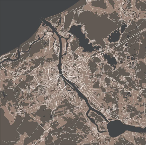 Mapa Vetorial Cidade Riga Letónia — Vetor de Stock