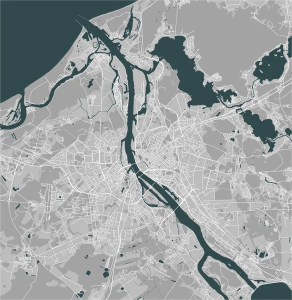 Векторная Карта Города Риги Латвия — стоковый вектор