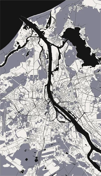 Mapa Vetorial Cidade Riga Letónia —  Vetores de Stock