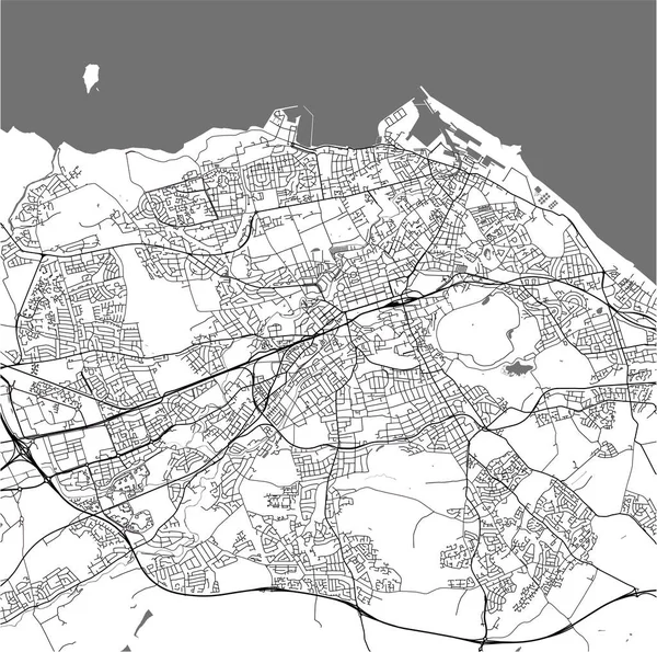 爱丁堡市矢量地图 苏格兰 — 图库矢量图片
