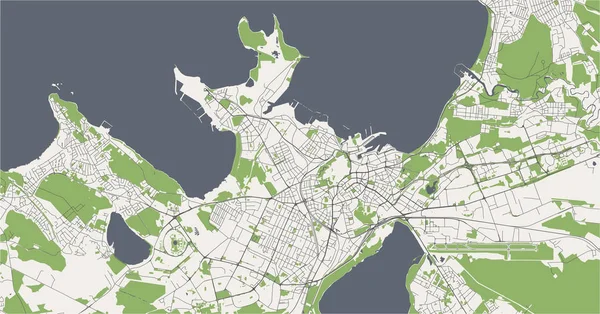 Векторная Карта Города Таллинна Эстония — стоковый вектор