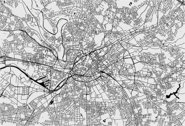 vektör harita city Manchester, İngiltere, Büyük Britanya