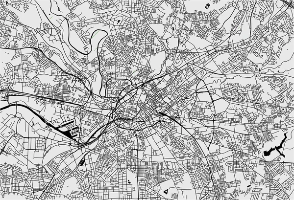 Векторная Карта Города Манчестер Англия Великобритания — стоковый вектор