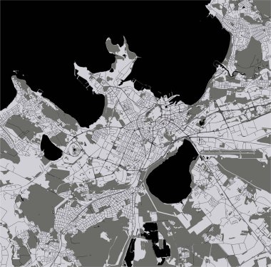 vektör haritası Tallinn, Estonya