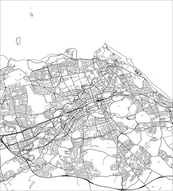 vektör harita city Edinburgh, İskoçya, Birleşik Krallık