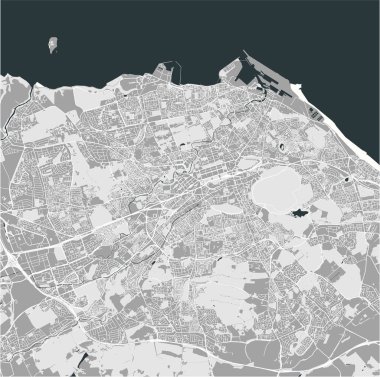 vektör harita city Edinburgh, İskoçya, Birleşik Krallık