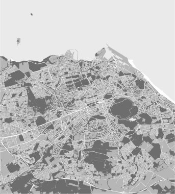 vektör harita city Edinburgh, İskoçya, Birleşik Krallık