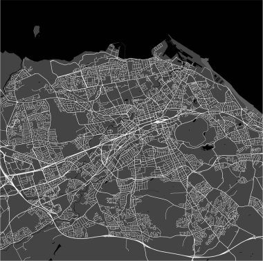 vektör harita city Edinburgh, İskoçya, Birleşik Krallık