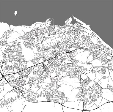 vektör harita city Edinburgh, İskoçya, Birleşik Krallık