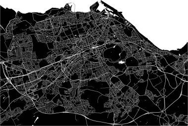 vektör harita city Edinburgh, İskoçya, Birleşik Krallık