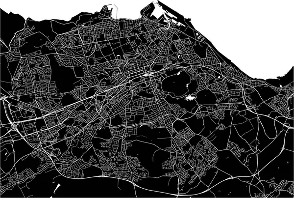 Vektör Harita City Edinburgh Skoçya Birleşik Krallık — Stok Vektör