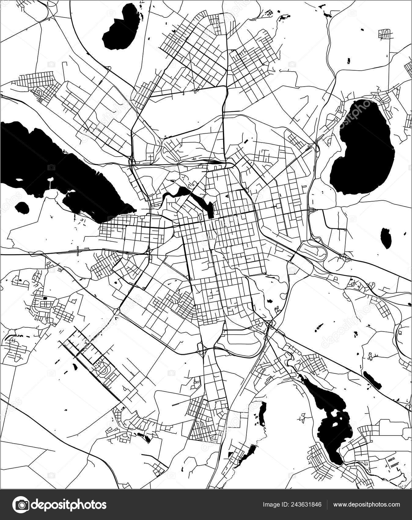 Vector Map City Yekaterinburg Sverdlovsk Oblast Ural Russia Stock Vector Royalty Free Vector Image By C Tish11 243631846