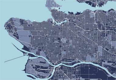 vektör Vancouver, Kanada şehir haritası