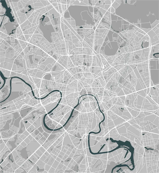Karte der Stadt Moskau, Russland — Stockvektor
