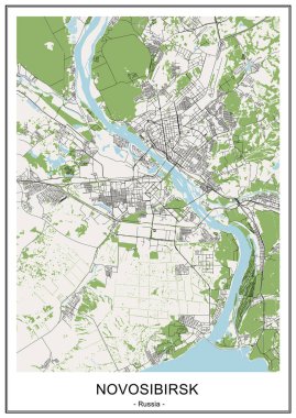 Novosibirsk, Rusya'nın şehir haritası