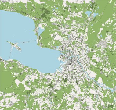 Vektör harita Saint Petersburg, Rusya Federasyonu