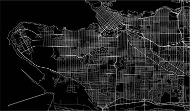 vektör Vancouver, Kanada şehir haritası