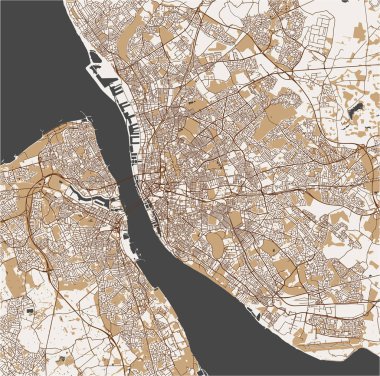 vektör Haritası Liverpool, Birkenhead, İngiltere