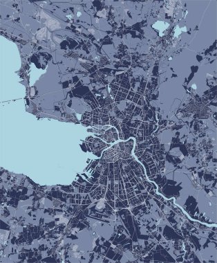 Vektör harita Saint Petersburg, Rusya Federasyonu