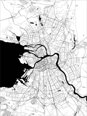Vektör harita Saint Petersburg, Rusya Federasyonu