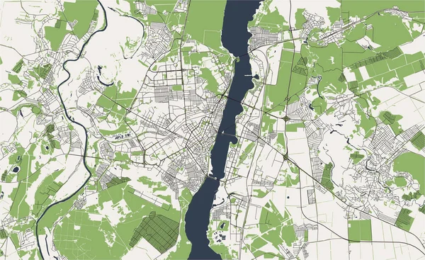 Mapa da cidade de Voronezh, Rússia —  Vetores de Stock