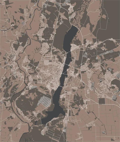 Karte der Stadt Woronesch, Russland — Stockvektor