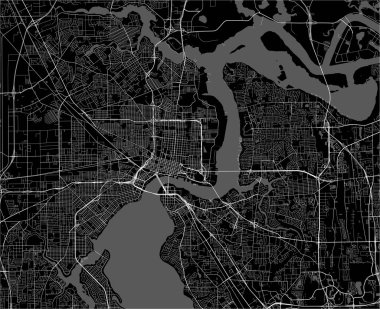 Jacksonville, Florida, ABD haritası.