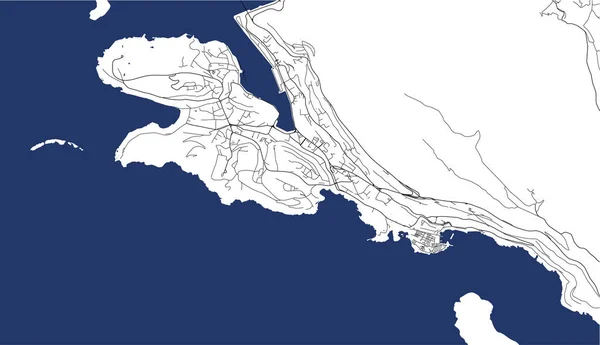 Mapa miasta Dubrownik, Chorwacja — Wektor stockowy