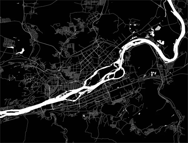 Mapa da cidade de Krasnoyarsk, Rússia — Vetor de Stock