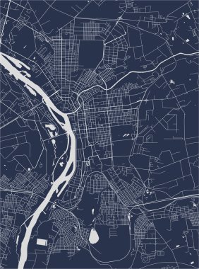 Omsk, Rusya'nın şehir haritası
