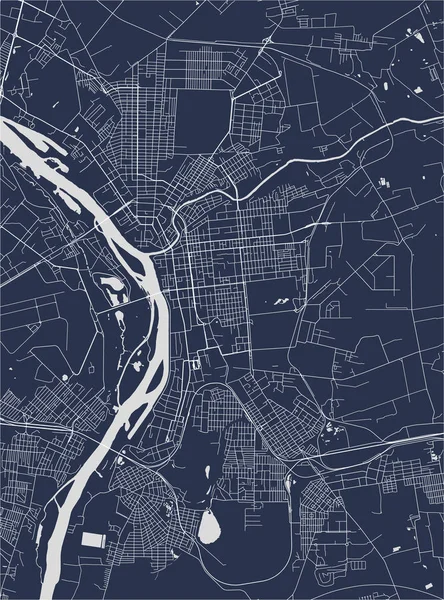 Karte der Stadt Omsk, Russland — Stockvektor
