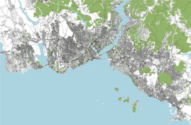 Istanbul, Türkiye'nin şehir haritası