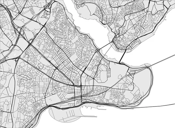 土耳其伊斯坦布尔市地图 — 图库矢量图片