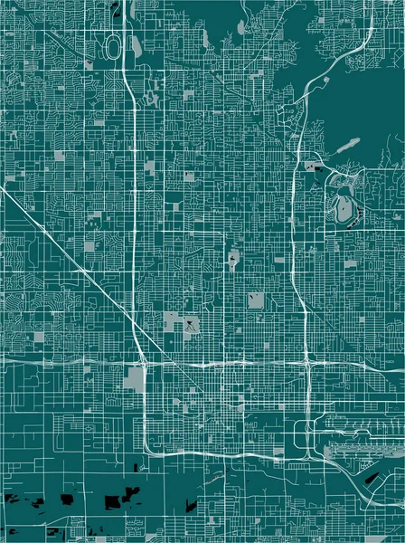 Karte der Stadt Phoenix, Arizona, USA — Stockvektor