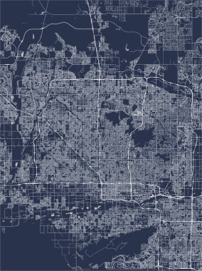 Phoenix, Arizona, ABD haritası.