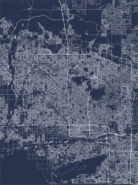 Mapa de la ciudad de Phoenix, Arizona, USA — Vector de stock