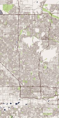 Phoenix, Arizona, ABD haritası.