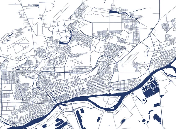로스토프나도누, 러시아의 도시 지도 — 스톡 벡터