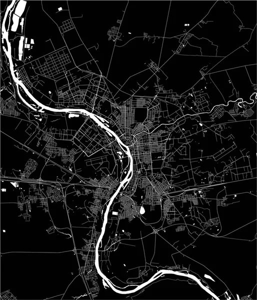 Carte de la ville de Omsk, Russie — Image vectorielle